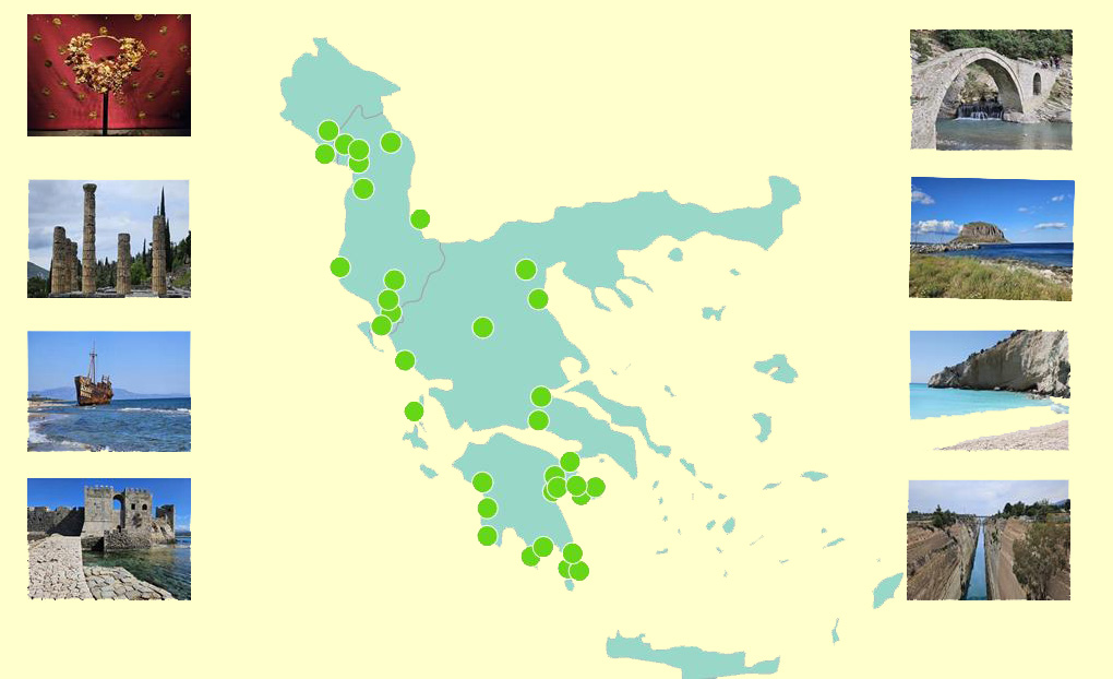 Interaktive Karte Albanien und Griechenland