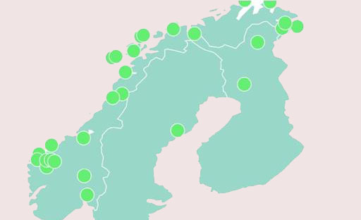 Reisekarte Norwegen